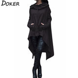 Autumn Winter Women Plus Size Loose Long Sleeve Hooded Sweatshirt Casual Pullover