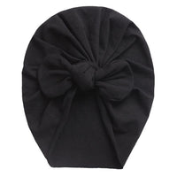 Solid Color Baby Cotton Beanies Cute Bear Ear Sweet Soft 0-4T Elastic Caps for Newborn Baby Girls Headwraps