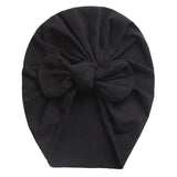 Solid Color Baby Cotton Beanies Cute Bear Ear Sweet Soft 0-4T Elastic Caps for Newborn Baby Girls Headwraps