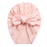 Solid Color Baby Cotton Beanies Cute Bear Ear Sweet Soft 0-4T Elastic Caps for Newborn Baby Girls Headwraps