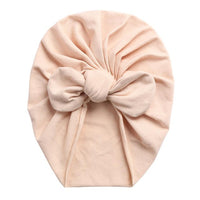 Solid Color Baby Cotton Beanies Cute Bear Ear Sweet Soft 0-4T Elastic Caps for Newborn Baby Girls Headwraps