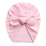 Solid Color Baby Cotton Beanies Cute Bear Ear Sweet Soft 0-4T Elastic Caps for Newborn Baby Girls Headwraps