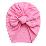 Solid Color Baby Cotton Beanies Cute Bear Ear Sweet Soft 0-4T Elastic Caps for Newborn Baby Girls Headwraps