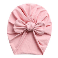 Solid Color Baby Cotton Beanies Cute Bear Ear Sweet Soft 0-4T Elastic Caps for Newborn Baby Girls Headwraps