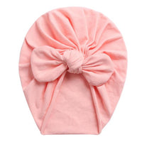 Solid Color Baby Cotton Beanies Cute Bear Ear Sweet Soft 0-4T Elastic Caps for Newborn Baby Girls Headwraps