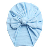 Solid Color Baby Cotton Beanies Cute Bear Ear Sweet Soft 0-4T Elastic Caps for Newborn Baby Girls Headwraps