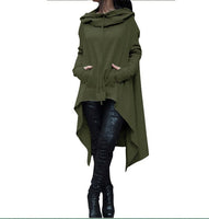 Autumn Winter Women Plus Size Loose Long Sleeve Hooded Sweatshirt Casual Pullover