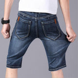 Summer Thin Denim Shorts Solid Straight Male Blue Casual