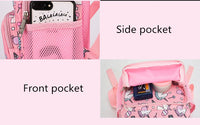 Girl Bag Child Pink Purple Printing Backpack Kindergarten Waterproof Schoolbag