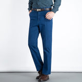 Casual Four Seasons Cotton Thin Cargo Pants Business Slim Straight High Waist Jeans Men Size 29-40