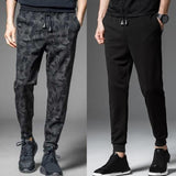 Men Fashion Drawstring Thick Casual Camouflage Ankle Tied Sweatpants